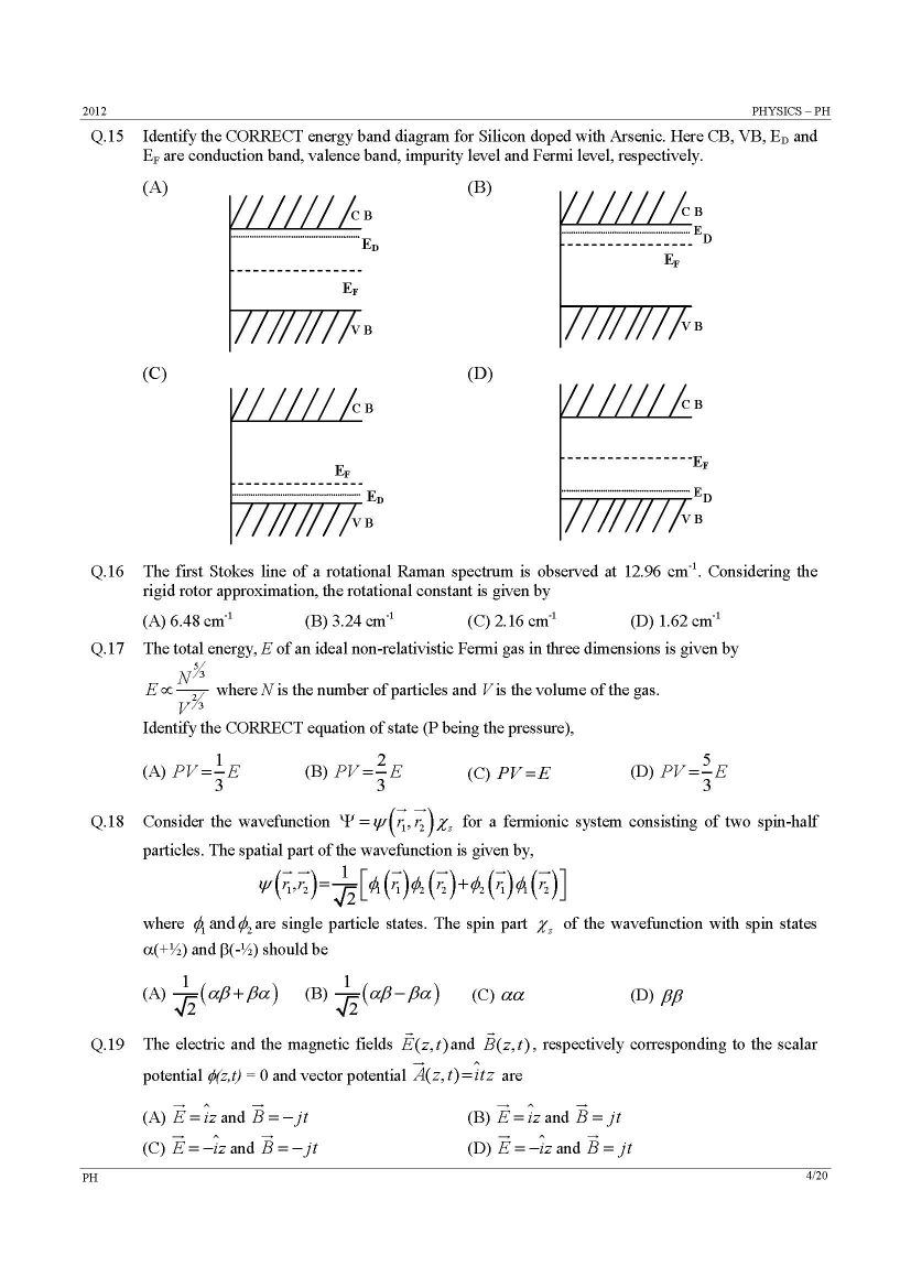Gate Physics Previous Years Papers Eduvark