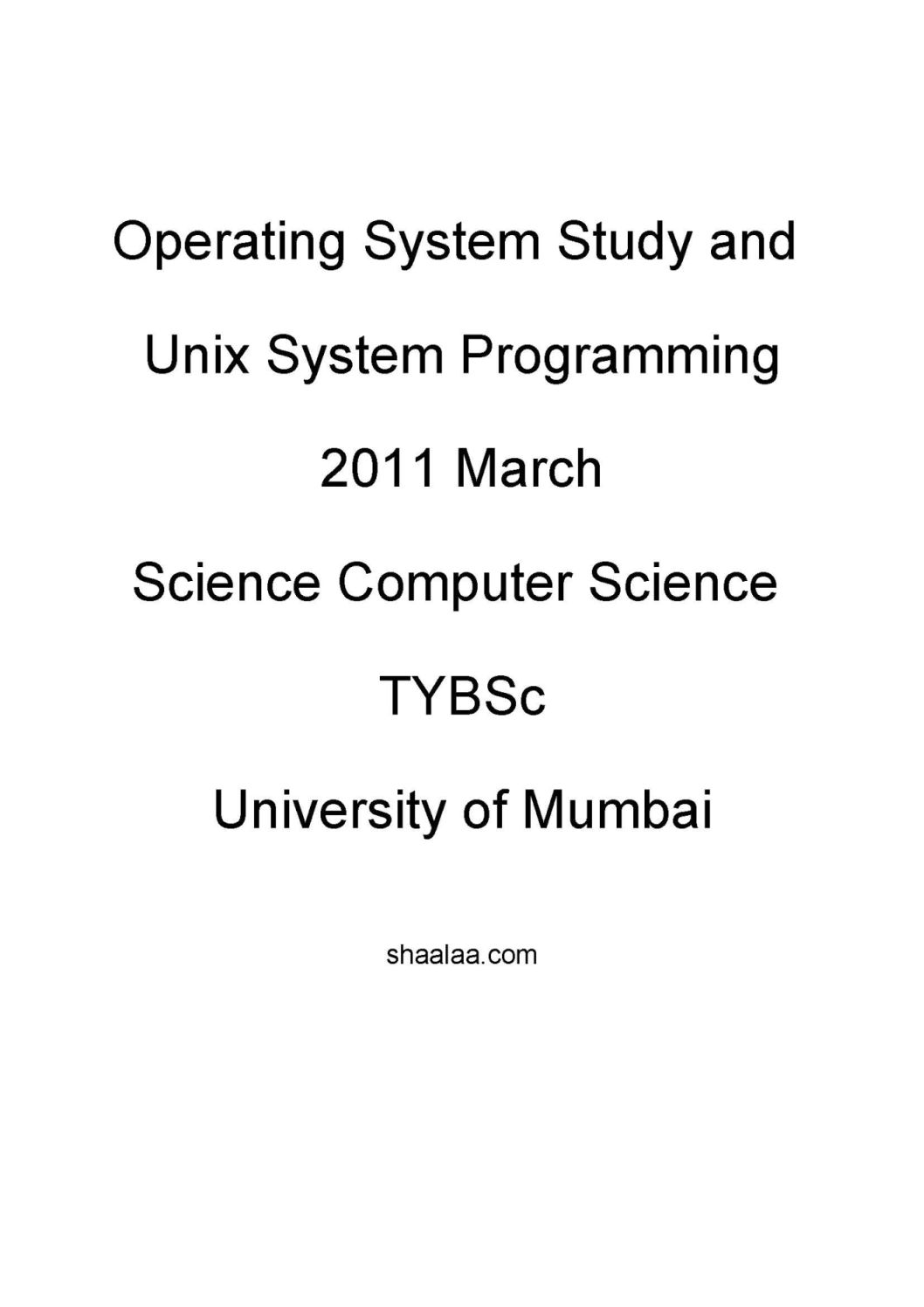 Operating system thesis