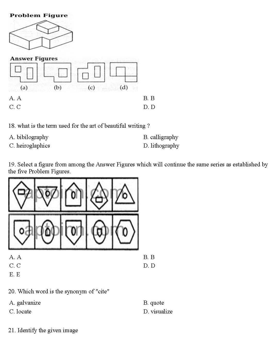 architecture aptitude test sample papers free