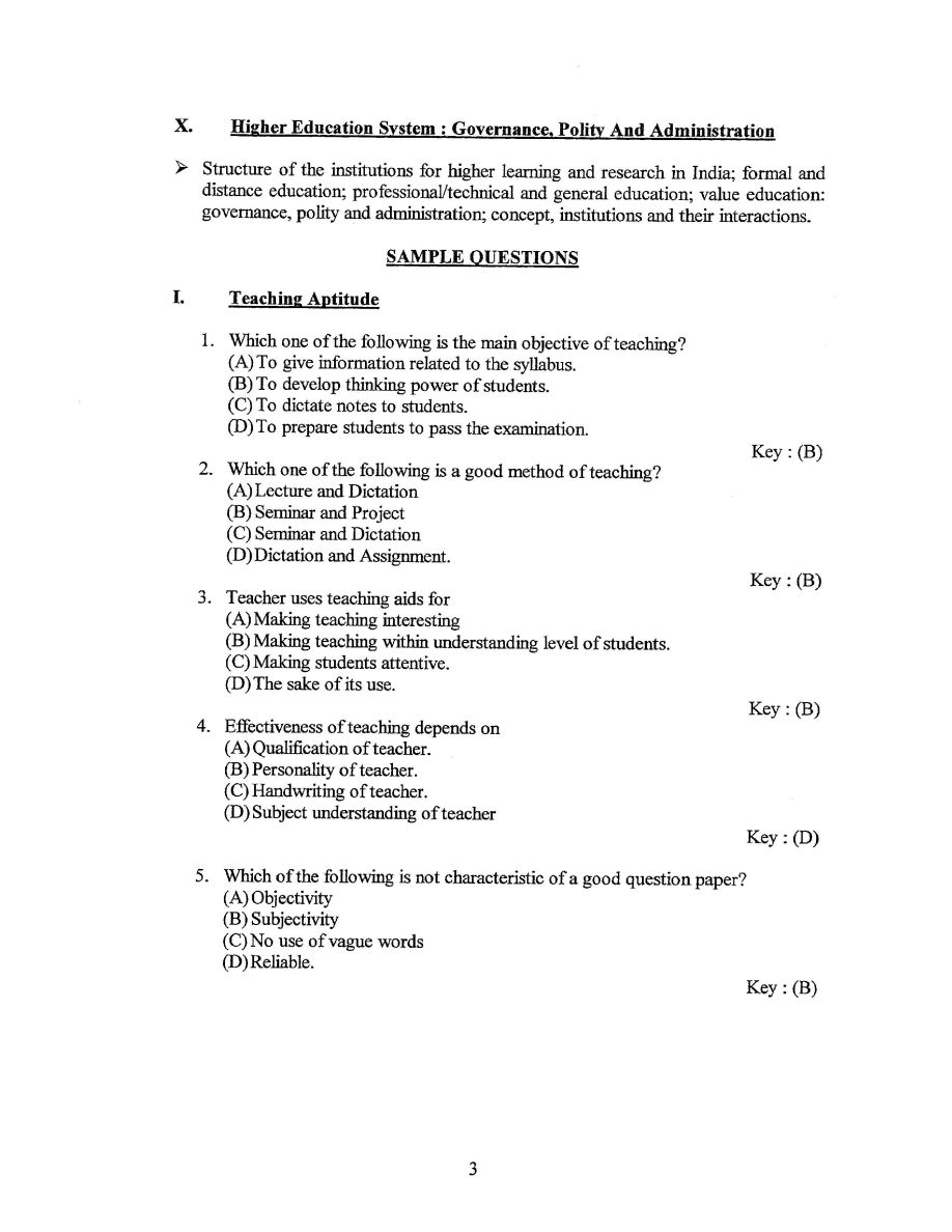 University Grants Commission General Paper On Teaching Research Aptitude Paper I Syllabus