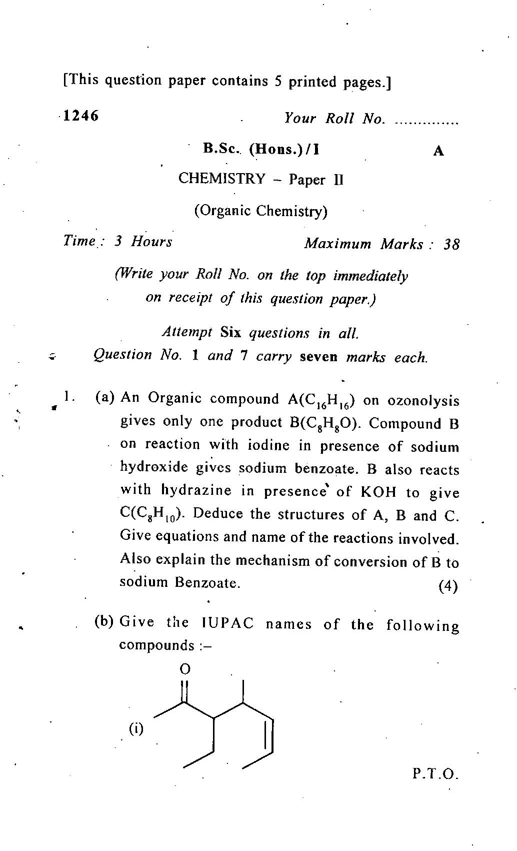 chemistry assignment bsc 1st year 2023