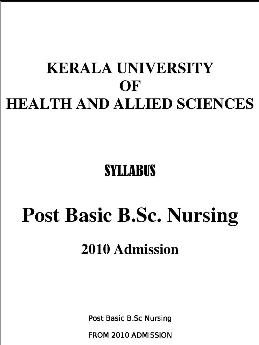1st Yr post basic B.Sc nursing syllabus 2023 2024 EduVark