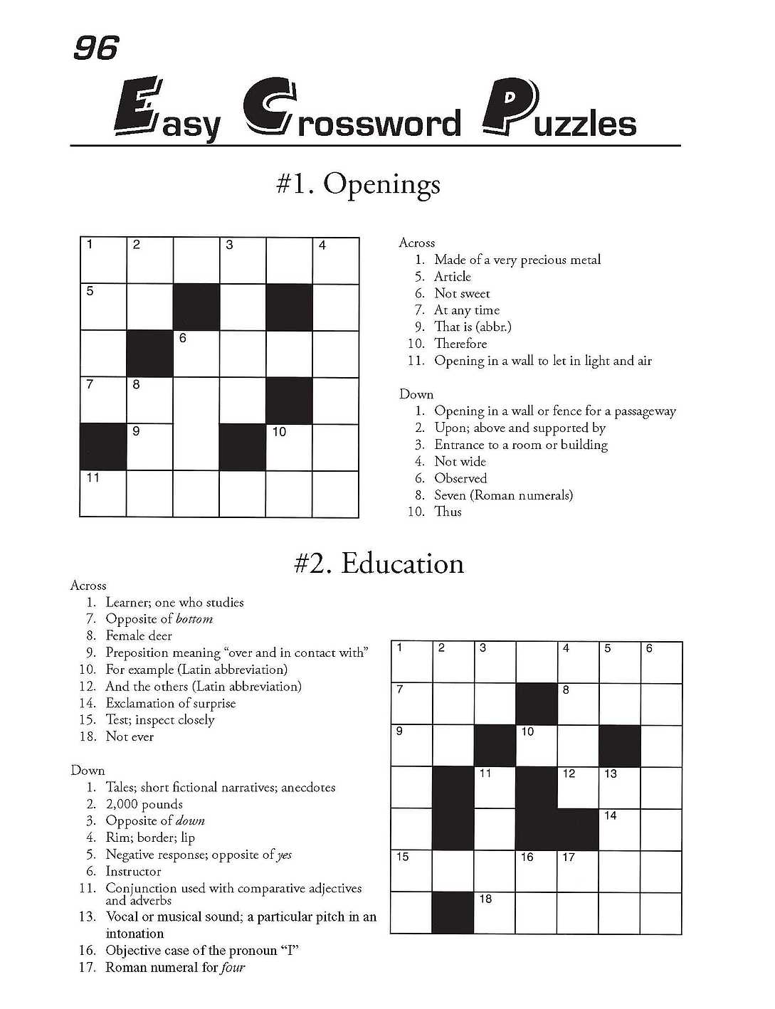 crossword light brown
