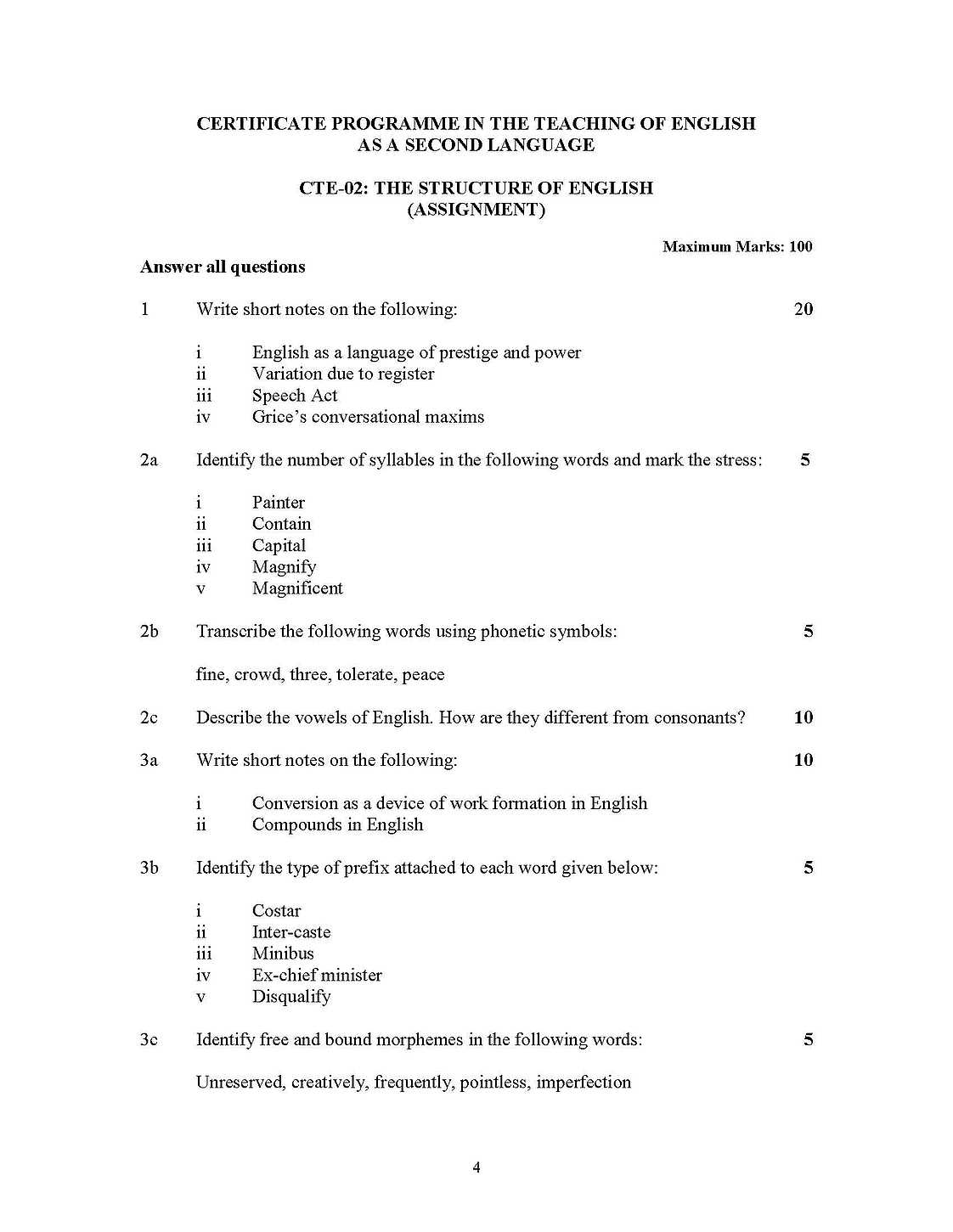 ignou assignment question pdf