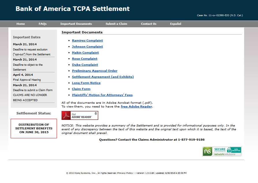 Bank of America TCPA Settlement Claims 2023 2024 EduVark