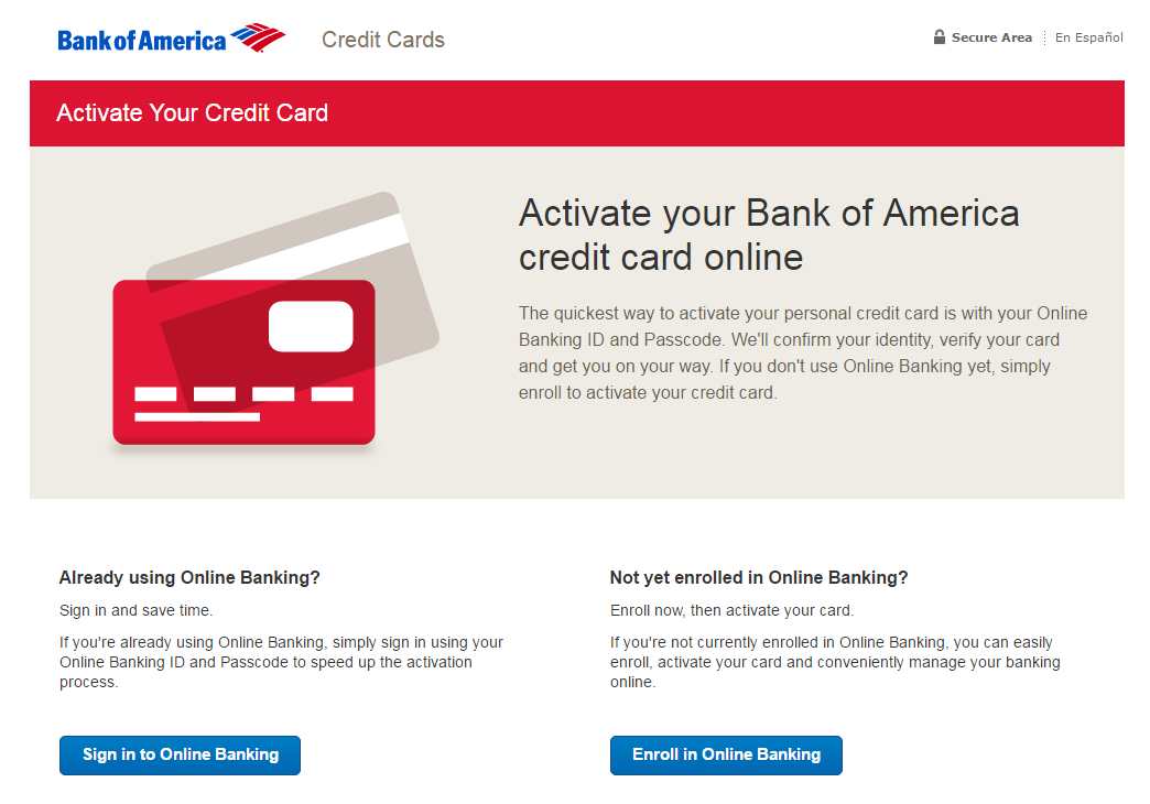 Bank Of America Activate Credit Card 2021 2022 EduVark