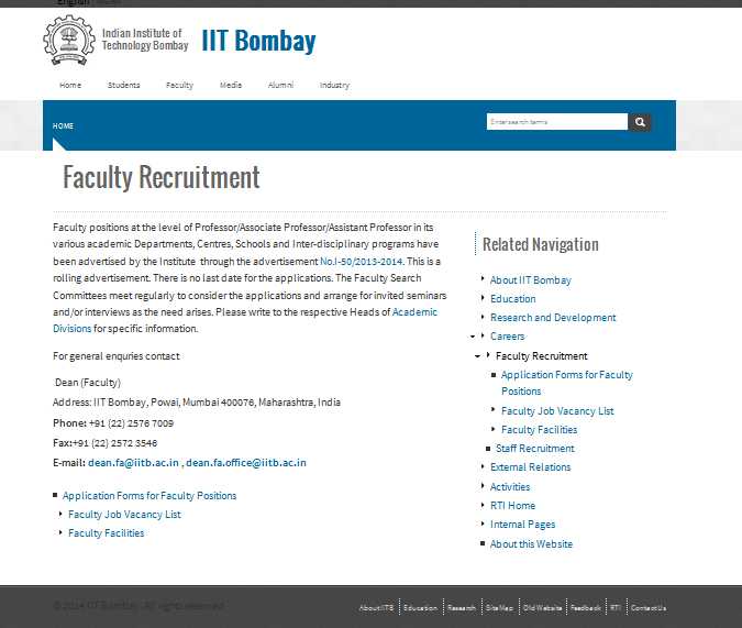 Faculty Recruitment IIT Bombay 2023 2024 EduVark