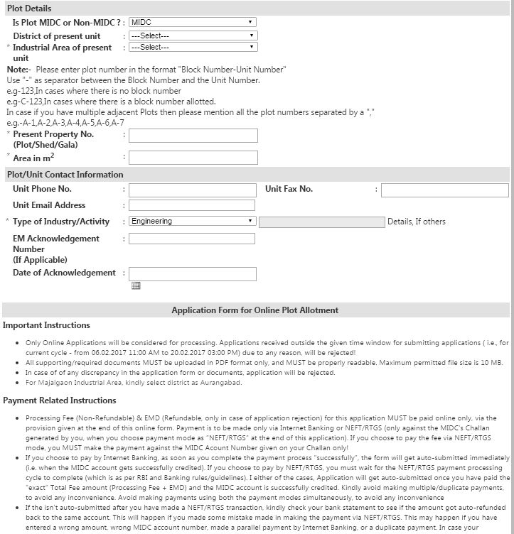 land assignment application form