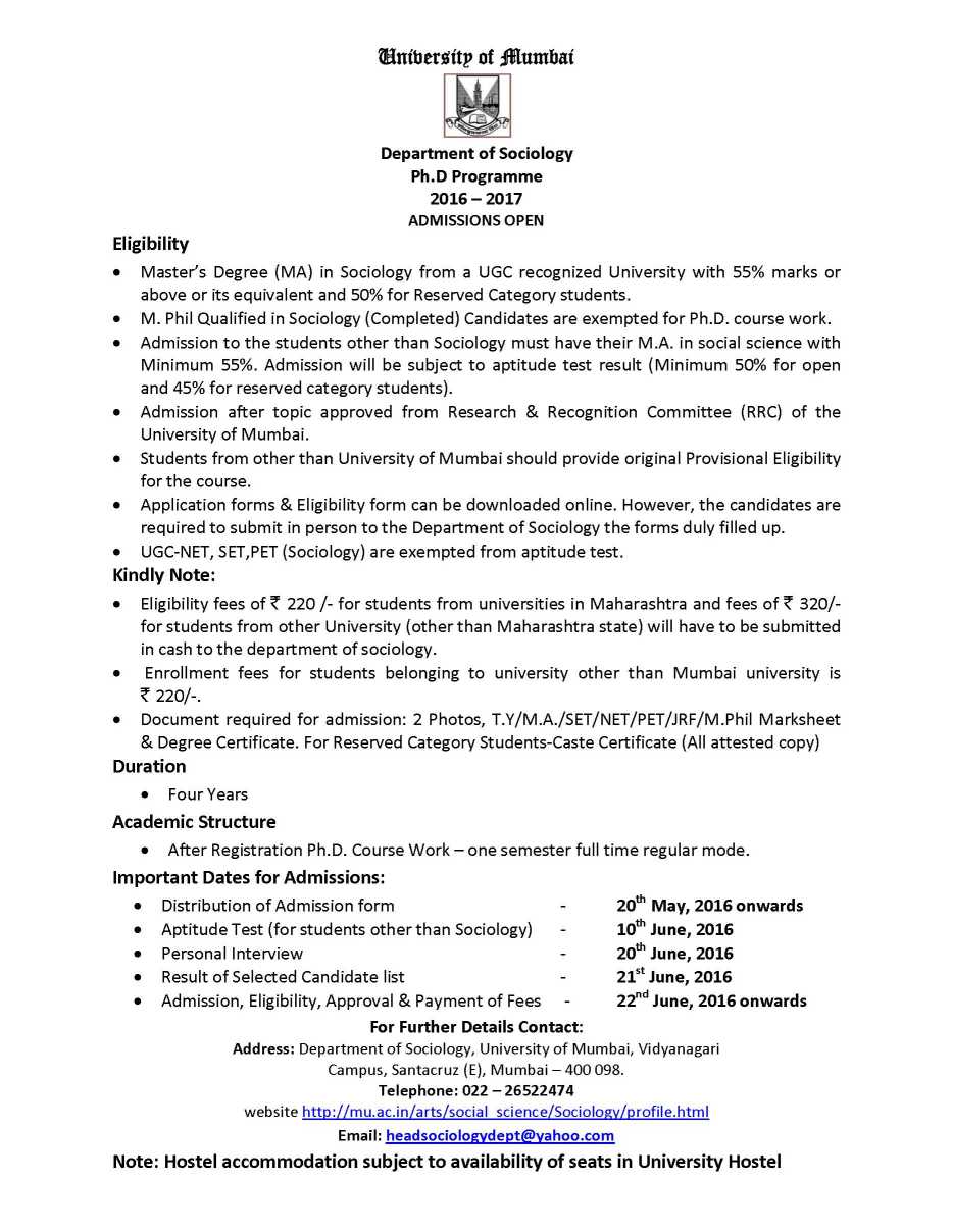 mumbai university phd synopsis format