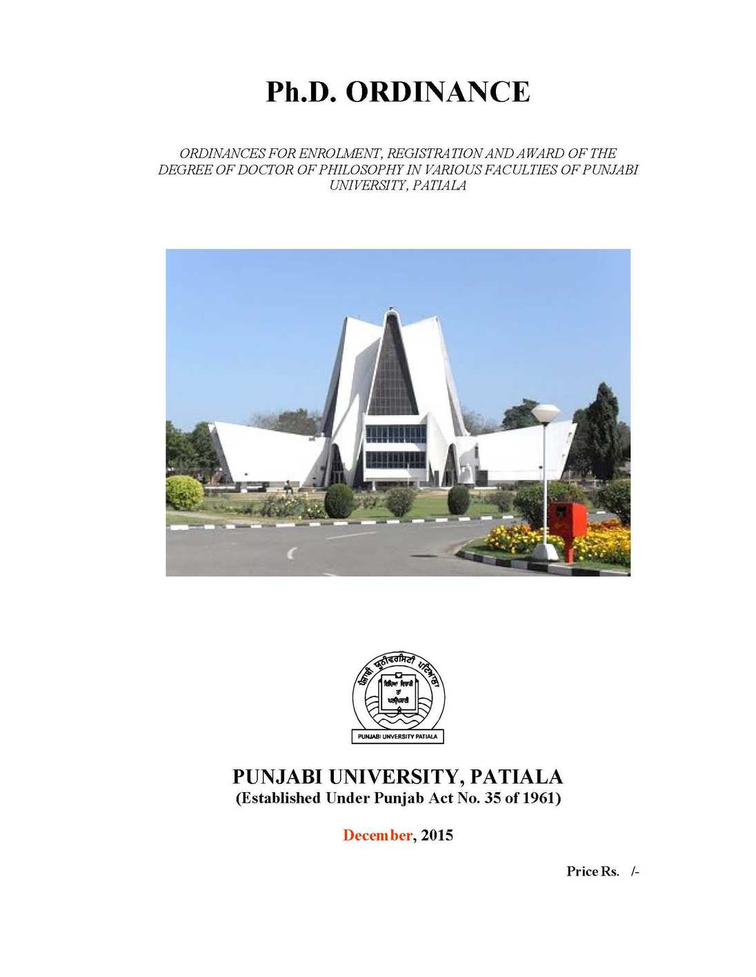 phd entrance exam punjabi university patiala