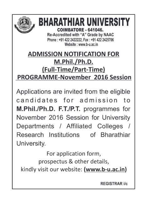 phd evaluation bharathiar university
