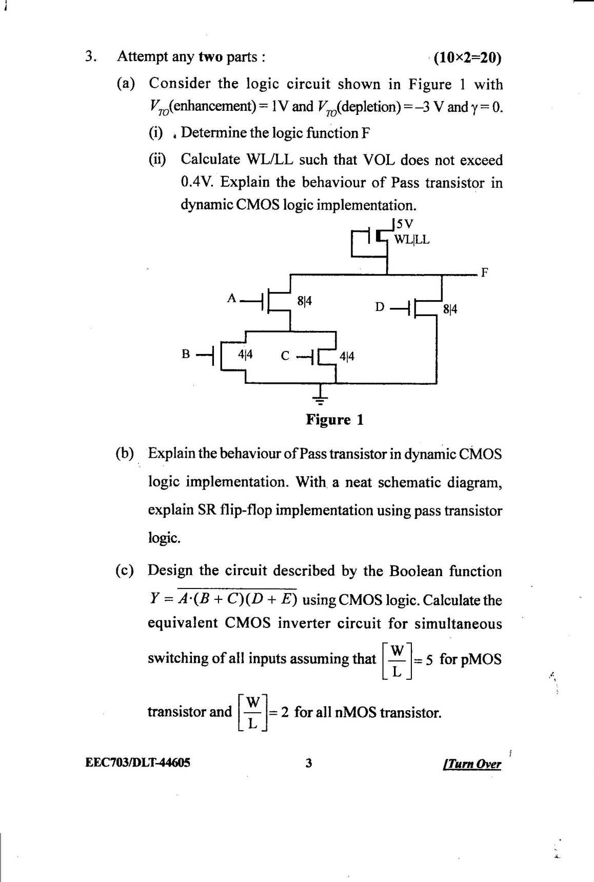 VLSI Design Question Paper UPTU 2023 2024 EduVark
