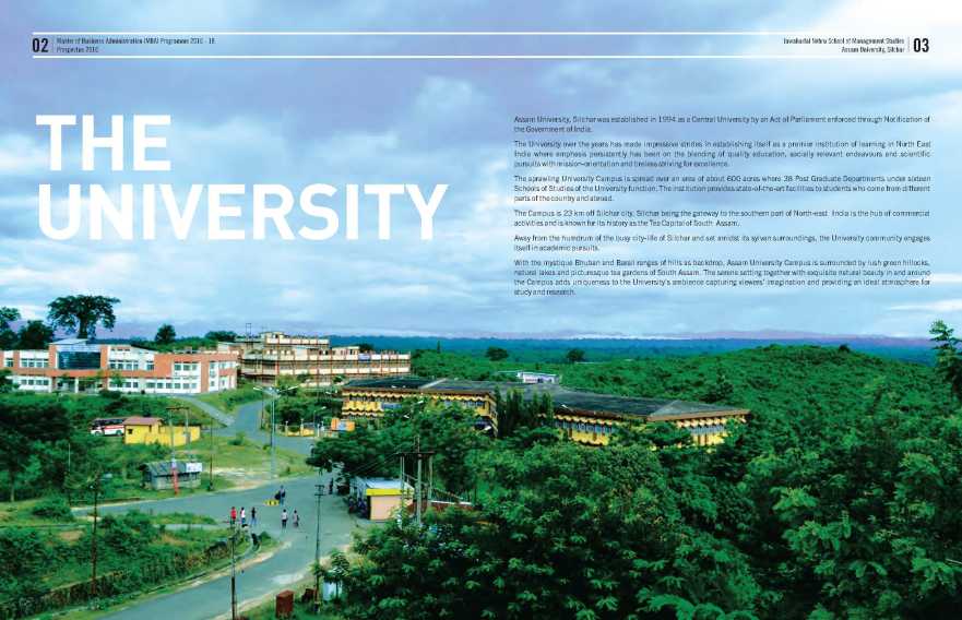 phd prospectus assam university