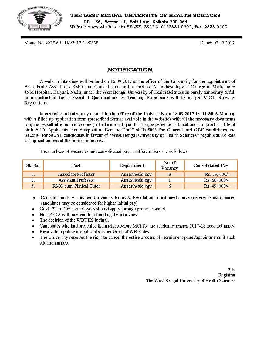 The West Bengal University Of Health Sciences - 2022 2023 EduVark