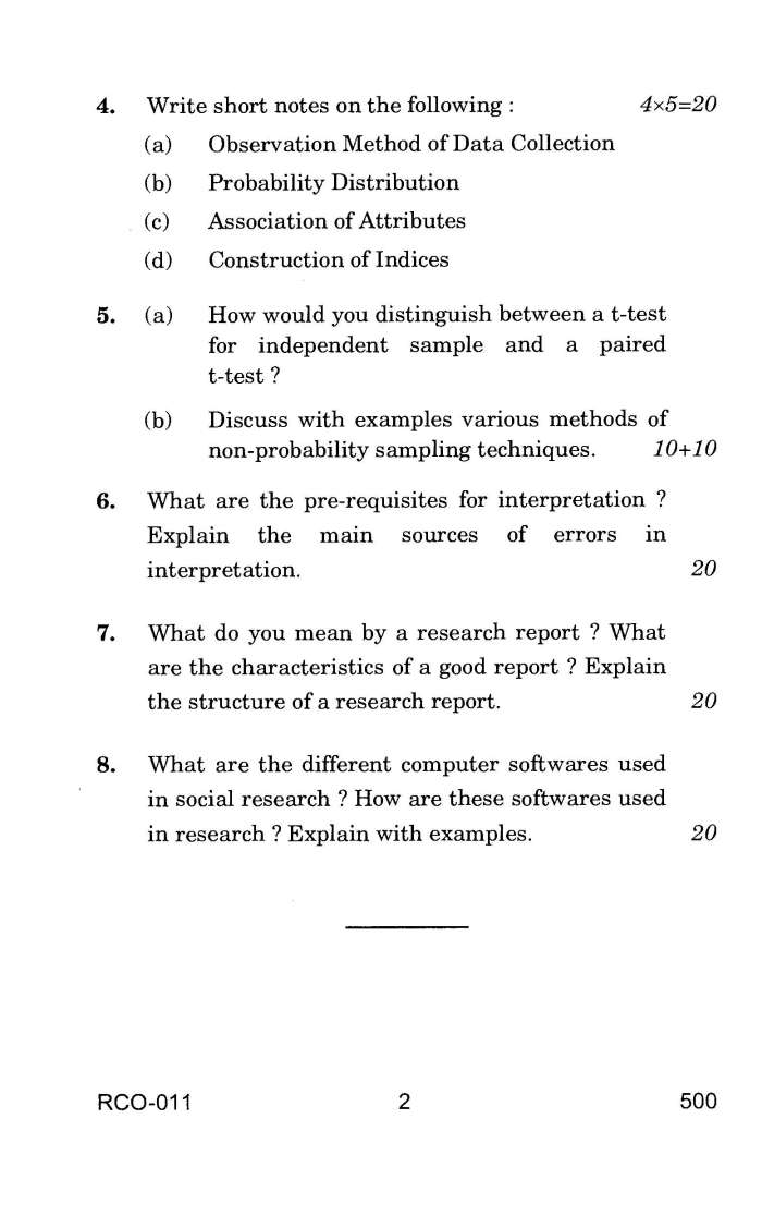 research methodology previous question papers jntua