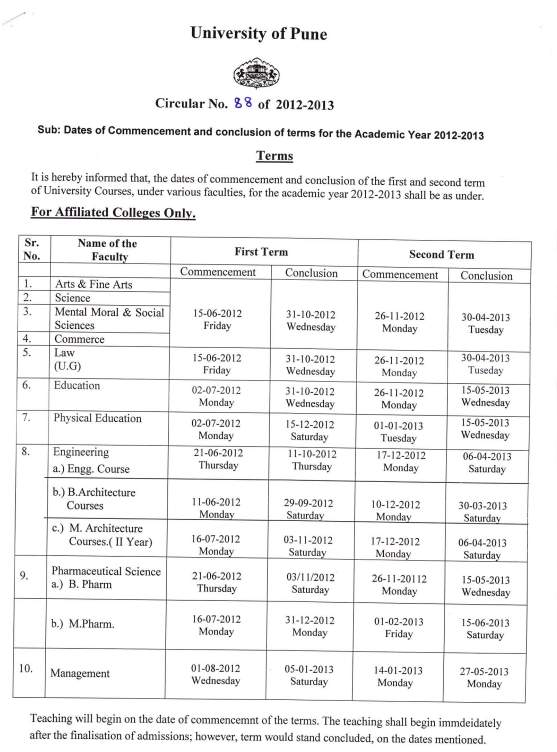 Pune University 1st Year Engineering Exam Time Table 2023 2024 EduVark