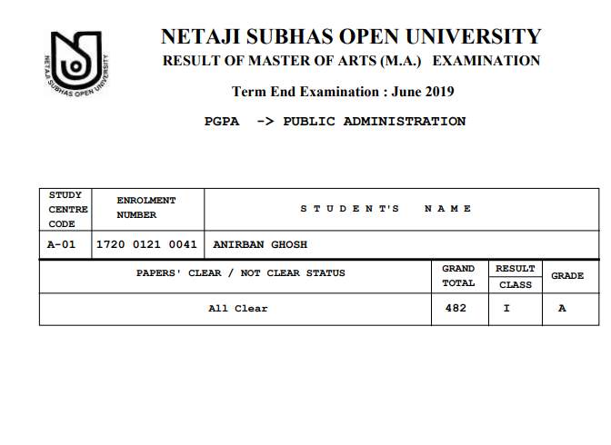 netaji subhas open university assignment result 2023